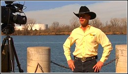 Ned Bruha being interviewed by Explore Tulsa